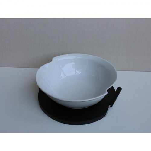 Pirofila ovale in ceramica con piatto da servizio in legno adatta per forno