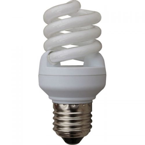 Lampadina basso consumo a spirale risparmio energetico 11Watt E27 luce calda-0